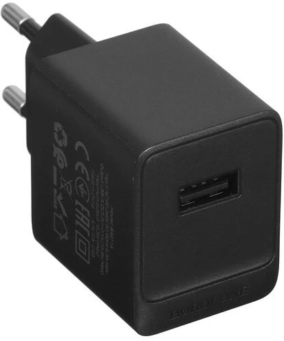 Сетевое зарядное Borofone BAS11A (черный)