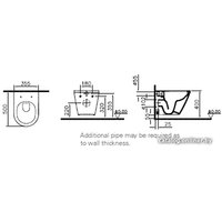 Унитаз подвесной Vitra L-box Integra Rimex 9856B003-7200