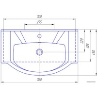 Умывальник Kirovit Элеганс 750 в Мозыре