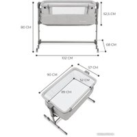 Приставная детская кроватка KinderKraft Neste Up (серый)