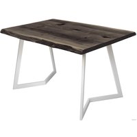 Кухонный стол Buro7 Уиллис 150 (с обзолом и сучками, дуб мореный/белый)