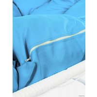 Подвесной диван M-Group Лежебока 11180103 (с белым ротангом/голубая подушка)