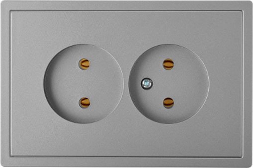 Розетка Bylectrica Carre РС16-0641 (титан)