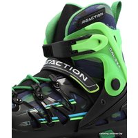 Роликовые коньки Reaction Rainbow Galaxy (р. 32-35, черный/зеленый)