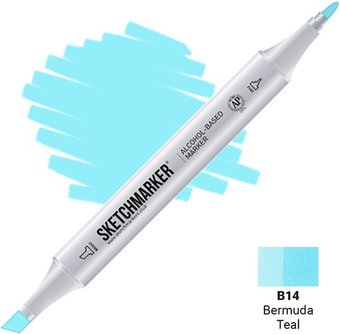 Sketchmarker Двусторонний B14 SM-B14 (бирюзовый бермудский)