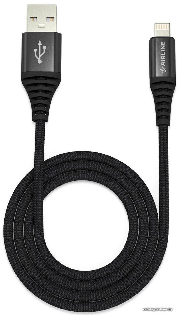Кабель Airline ACH-I-24 USB - Lightning (1 м, черный)