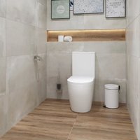 Унитаз напольный Lauter Rimless 21D2202 + гигиенический душ Rainix 21LT7713MW
