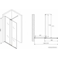 Душевая стенка Abber Komfort AG09120B