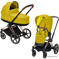 Универсальная коляска Cybex Priam 2020 (mustard yellow, рама розовое золото)