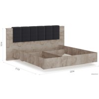 Кровать Империал Джулия 200x180 (без основания, крафт серый)