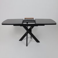 Кухонный стол Мамадома Leonel-130 раздвижной 130-165х85 (stone black st cer/черный)