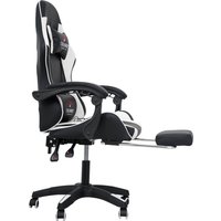 Игровое (геймерское) кресло Calviano 1584 (PU, черный/белый)