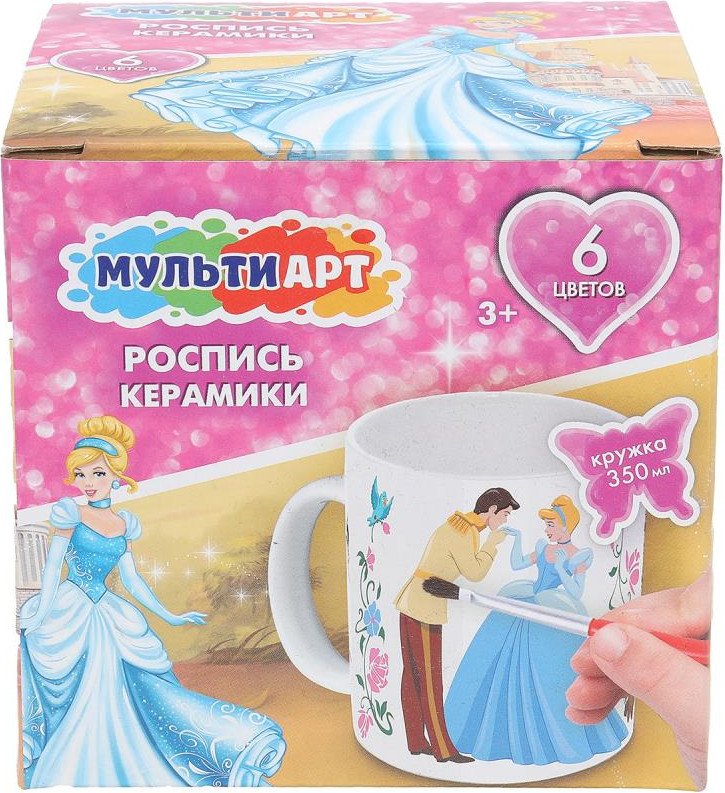

Набор для рисования MultiArt Кружка для росписи Принцесса MUG-MAPD