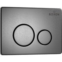 Унитаз подвесной Roxen Cube One Rimless 6 в 1 StounFix Dual Fresh 625840 (оружейная сталь/металл)