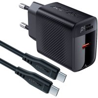 Сетевое зарядное AceFast A82 USB Type-C (черный)