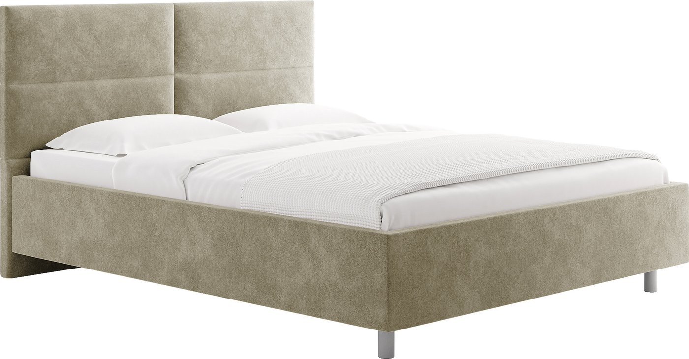 Кровать Сонум Omega 160x200 (микровелюр кремовый)