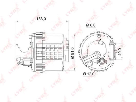 

Топливный фильтр LynxAuto LF364M