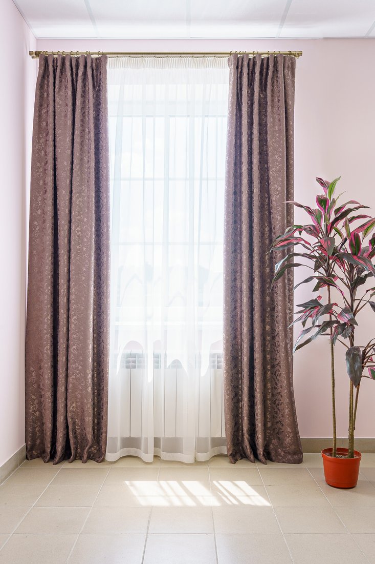 

Комплект штор Decoretto Штукатурка Строгий ШСК-K12 3.75x2.6 м (коричневый, 2 шт)