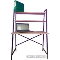 Стол Home Loft СТк 1 ЛДСП со стеллажом (ясень шимо светлый/черный металл) в Могилеве