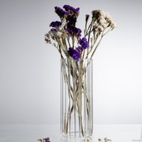 Ваза Элетех Тубо 9x20 4840900083 (рифленый прозрачный)