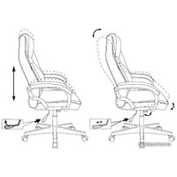 Игровое (геймерское) кресло Zombie Driver (черный/белый)