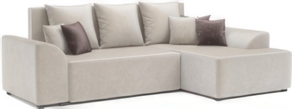 

Угловой диван Мебель-АРС Каскад правый (бархат бежевый Star Velvet 6 Beige)