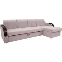 Угловой диван Сириус Лидер-6 с оттоманкой НПБ 300x165 (Eva 12 велюр светло-бежевый)