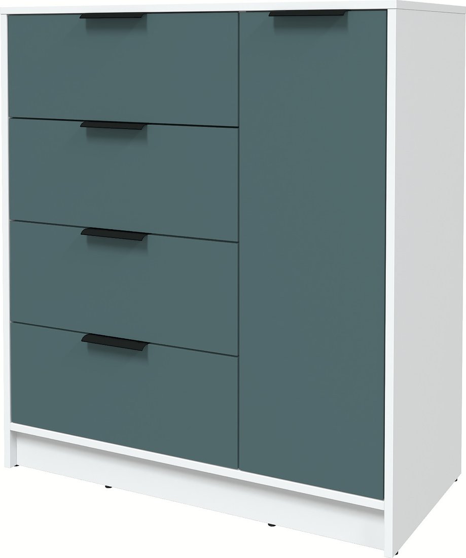 

Тумба Интерлиния Концепт КТ-Т90 Глосс (белый платинум/верде)