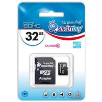 Карта памяти SmartBuy microSDHC Class 10 32GB (SB32GBSDCL10-01)