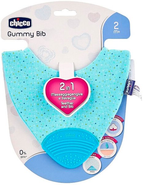 

Нагрудник детский Chicco Gummy 340624037 (голубой)