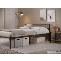 Кровать Домаклево Лофт 140x200 (серый)