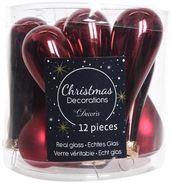 Елочная игрушка Decoris Капли 011043 (12шт)