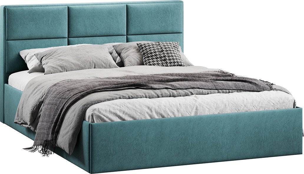 

Кровать Трия Стелла c ПМ 140x200 Тип 1 и заглушиной (микровелюр Wellmart Indigo)