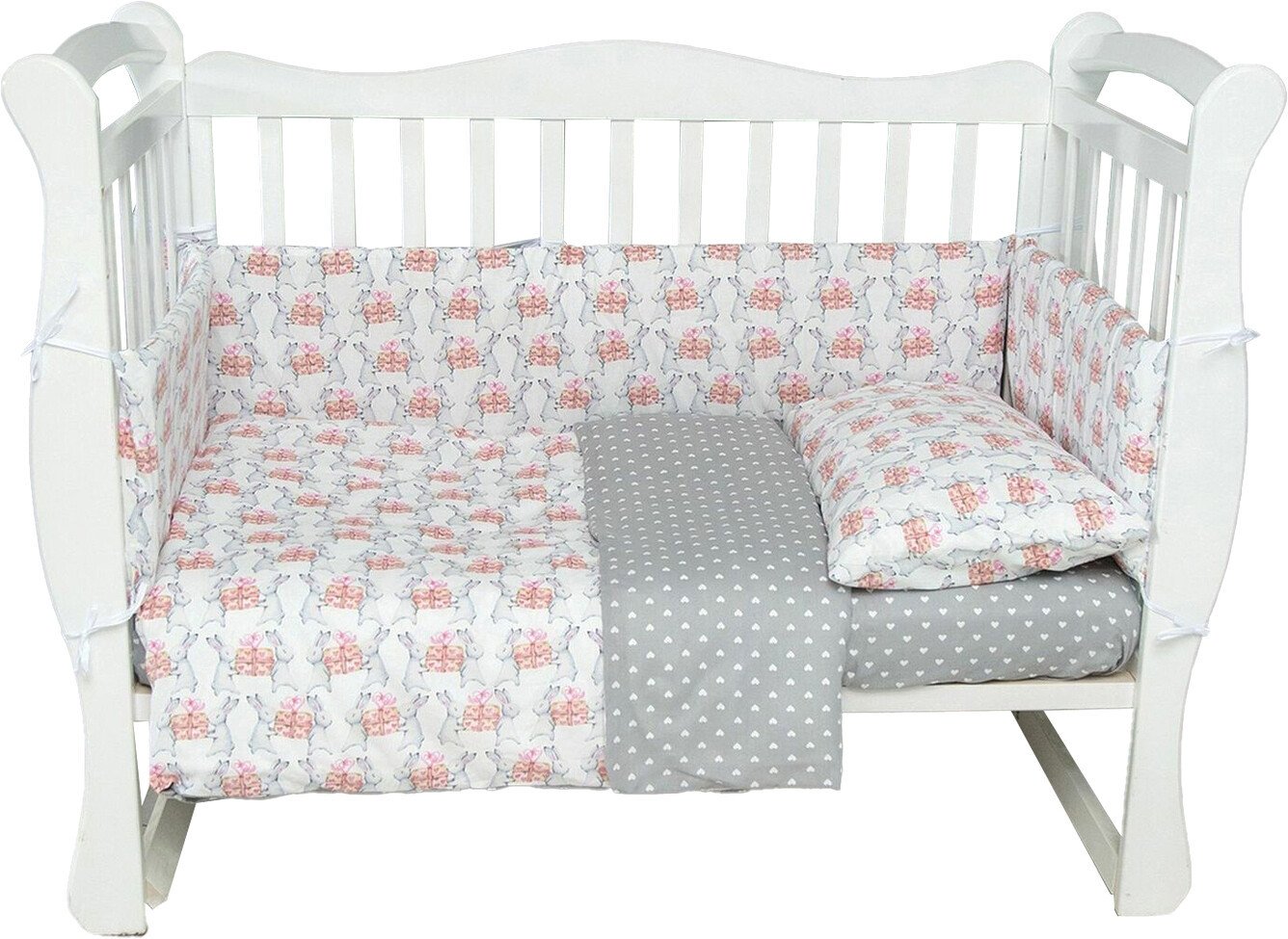 

Постельное белье Amarobaby Подарочек AMARO-3004-PoS (4 предмета, серый)