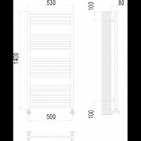 Полотенцесушитель TERMINUS Ватикан П22 500x1400 (хром)