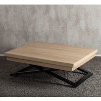 Стол-трансформер Levmar Cross D89/S53 (дуб сонома/черный)