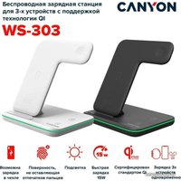 Беспроводное зарядное Canyon WS-303 (белый)