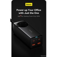 Сетевое зарядное Baseus GaN3 Pro Desktop Powerstrip AC+2U+2C 100W PSZM000401