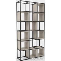 Стеллаж Hype Mebel Грос 105x175 (черный/древесина белая)