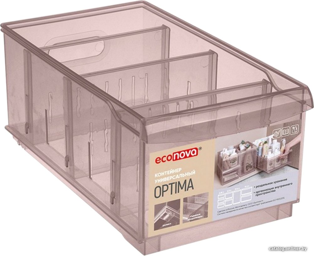 Органайзер для хранения Эконова Optima 433217214 (коричневый)