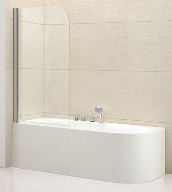 Стеклянная шторка для ванны Cezares ECO-O-V-1-80/140-C-Cr