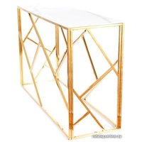 Консольный стол Signal Escada C II (эффект белого мрамора/золотой)