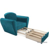Кресло-кровать Мебель-АРС Квартет (бархат, сине-зеленый Star Velvet 43 Black Green)