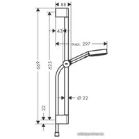Душевой гарнитур  Hansgrohe Pulsify Select 105 3jet Relaxation 24160670 (черный матовый)