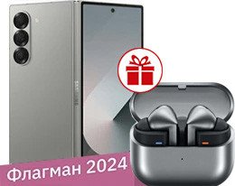 Samsung Galaxy Z Fold6 SM-F956B/DS 12GB/256GB (серый) и наушники Galaxy Buds3 Pro (серебристый) по акции