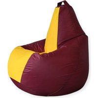 Кресло-мешок Mio Tesoro Груша Kombo XXL GF-130x85-BZH (бордовый/желтый)