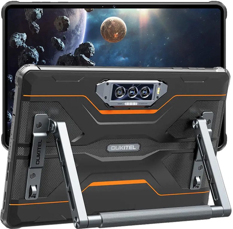 

Планшет Oukitel RT8 (черный/оранжевый, с подставкой)