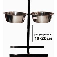 Подставка для мисок Zoonik 08822-2 (металлик, с мисками)