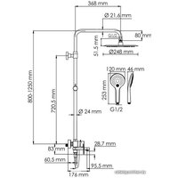 Душевая система  Wasserkraft A174.258.078.CB