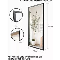 Зеркало eMZe Line 52x102 LINE.52.102.CHE (черный)